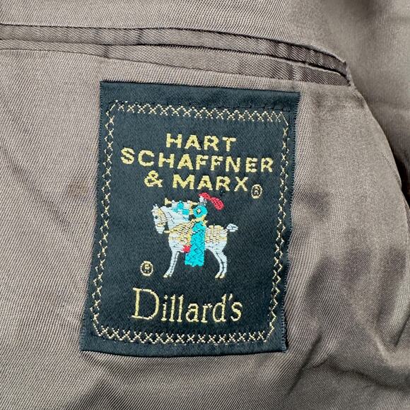 Hart Schaffner Marx Gray Tweed Notched Lapel Single Vent Blazer Jacket 48 R - Picture 3 of 10